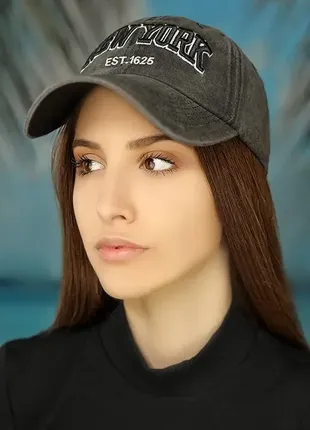 Женская молодежная черная бейсболка "нью-йорк"