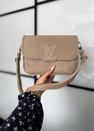 Жіноча сумка луї віттон беж louis vuitton beige штучна шкірата текстиль