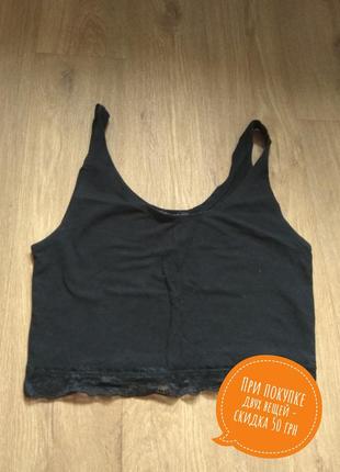 Топ в білизняному стилі з гіпюрової вставкою внизу