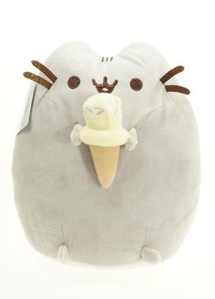 Плюшевая мягкая игрушка кот пушин с мороженным 15х18см pusheen cat