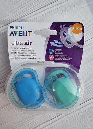 Пустушки силіконові ортодонтичні philips avant 6-18 міс (2 шт.)1 фото