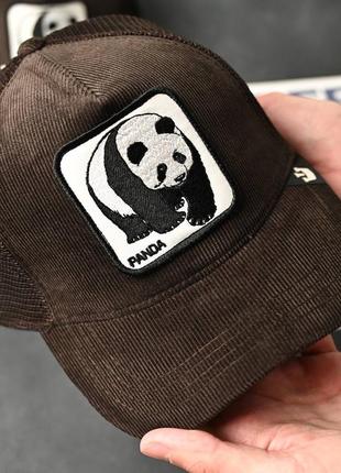 Мужская кепка panda коричневая / бейсболки для мужчин