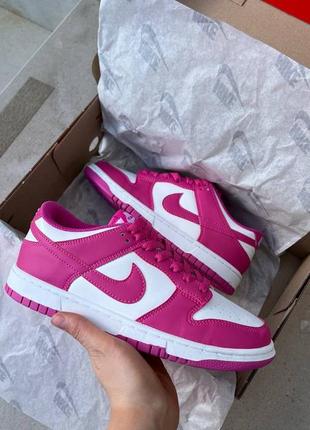 Нереальные кроссовки nike sb dunk active fuschia ярко розовые9 фото