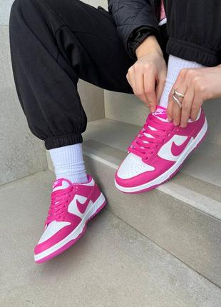 Нереальные кроссовки nike sb dunk active fuschia ярко розовые4 фото