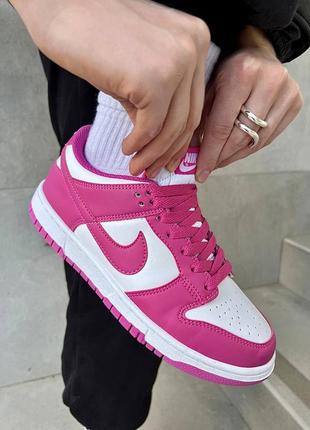 Нереальные кроссовки nike sb dunk active fuschia ярко розовые