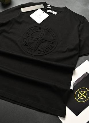 Футболка stone island черная / стон айленд2 фото