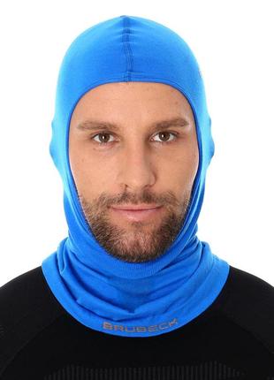 Балаклава brubeck merino wool balaclava blue розмір s-m3 фото