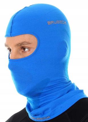 Балаклава brubeck merino wool balaclava blue розмір s-m1 фото