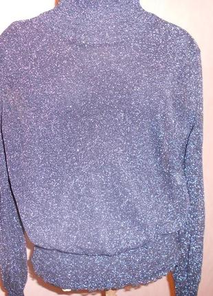 Шикарная вечерняя черная блузка с люрексовой ниткой.1 фото