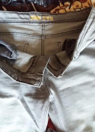Сіро-блакитні джинси скіни 44-48р.3 фото