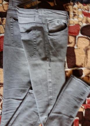 Сіро-блакитні джинси скіни 44-48р.4 фото