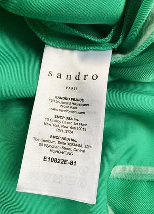 Блуза, блузка, топ, зеленая, изумрудная, с рюшами, оригинал, sandro paris6 фото
