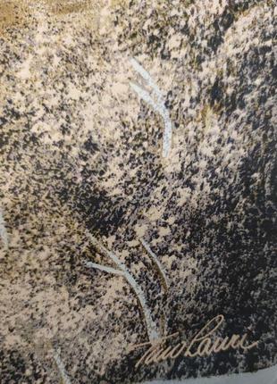 Винтажный шелковый платок картина охота tino lauri /751/4 фото