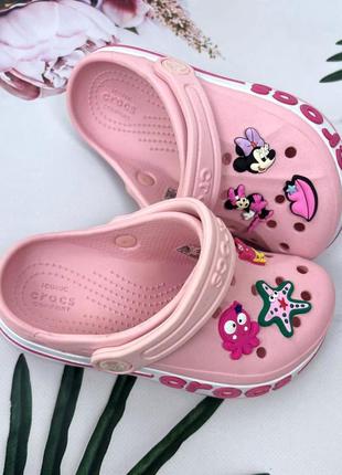 Крокси сабо crocs bayaband kids petal pink original джибітси