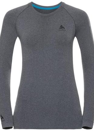 Термобілизна жіноча odlo suw top crew neck l/s performance warm grey melange розмір m