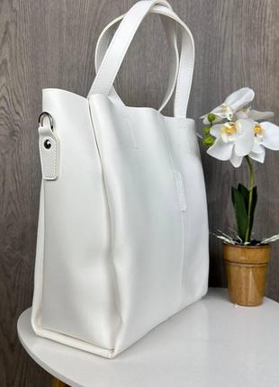 Вместительная большая женская сумка качественная, модная сумочка на плечо10 фото