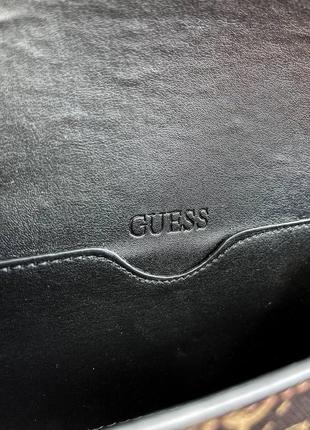 Женская сумка гесс коричневая guess brown искуственная кожа8 фото