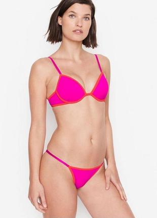 Купальник бикини раздельный victoria's secret малиновый а-1836 s (42) 75d