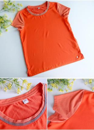 Яркая футболка блуза s.oliver в оранжевом цвете1 фото