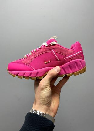 Розкішні жіночі кросівки nike air humara lx jacquemus pink flash яскраво-рожеві3 фото