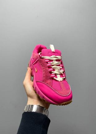 Розкішні жіночі кросівки nike air humara lx jacquemus pink flash яскраво-рожеві2 фото