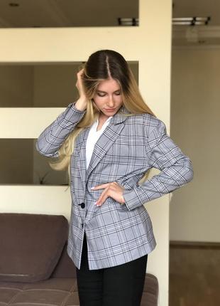 Піджак / блейзер / жакет оверсайз в клітку