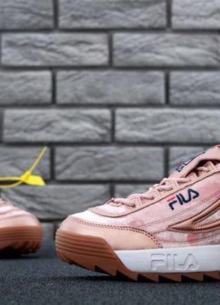 Женские демисезонные кроссовки fila disruptor 2 pink.5 фото