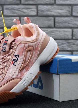 Женские демисезонные кроссовки fila disruptor 2 pink.6 фото