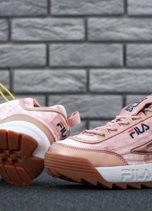 Женские демисезонные кроссовки fila disruptor 2 pink.7 фото