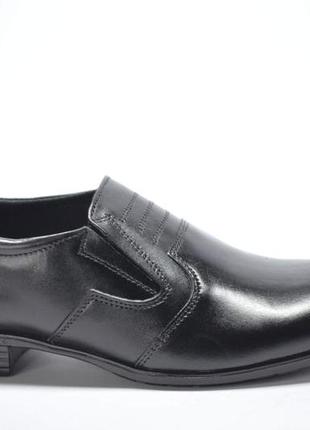 Мужские классические кожаные туфли черные ava 385 фото