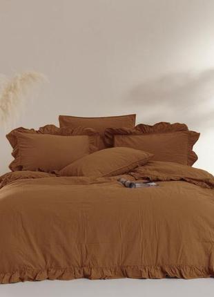 Евро постельное размеры 200х220 простынь на резинке, однотонные комплекты постельного белья светло коричневый