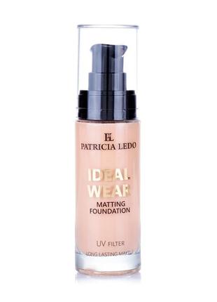 Матувальна тональна основа для обличчя patricia ledo ideal wear тон 03, 30 мл