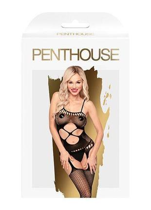 Бодистокинг с вырезом на животике penthouse - hot nightfall black s/l3 фото