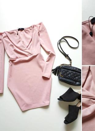 Пудровое платье от missguided