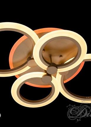 Потолочная led-люстра с диммером и подсветкой a8022/4gr led 3color dimmer