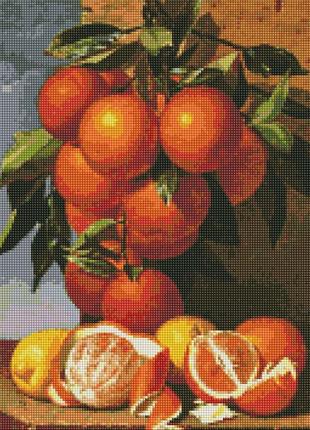Алмазна мозаїка "апельсини та лимони" ідейка amo7246 40х50 см