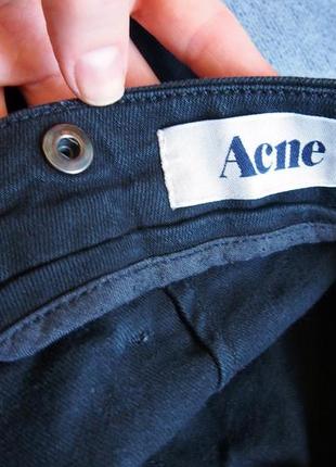 Черные шикарные джинсы скини с молнией сзади acne skin rocca класса люкс8 фото