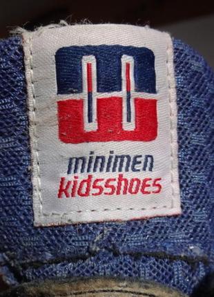 Minimen. кожаные осенние ботинки на липучках. 15 см стелька7 фото