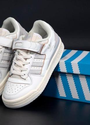 Женские кожаные кроссовки adidas forum 84#адидас
