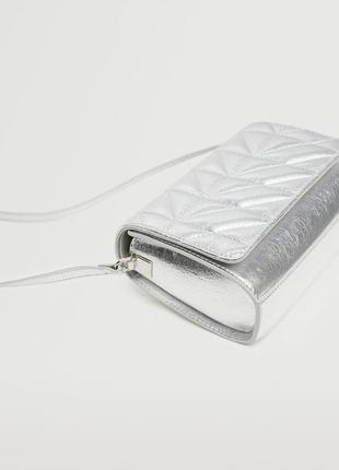 Срібна серебряная сумка сумочка кроссбади mango mng2 фото