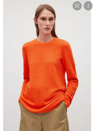 Світшот свитшот кофта светр світер лонгслів джемпер помаранчевий стильний коттон травка cos