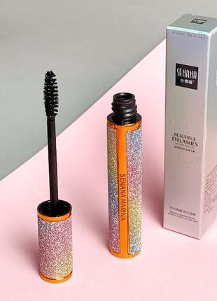 4d подкручивающая объемная тушь для ресниц senana beautiful mascara (8 г) (кисть классическая щетка)3 фото