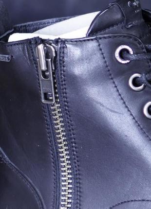 Чёрные кожаные ботинки pepe jeans tom-cut med boot - 42 размер4 фото
