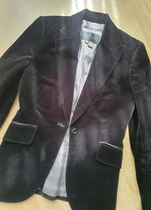 Стильный велюровый пиджак с красивейшей подкладкой zara2 фото