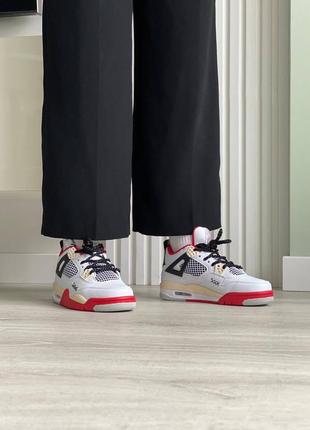 Nike air jordan 4 кроссовки кожаные 36-40р2 фото