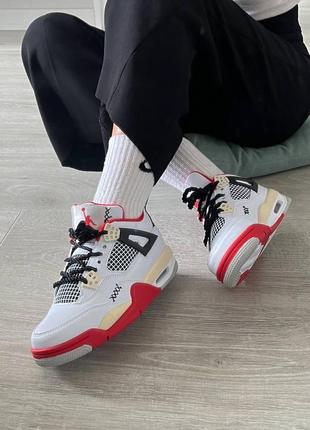 Nike air jordan 4 кросівки шкіряні 36-40р