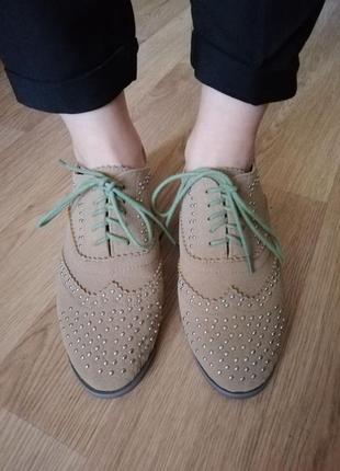 Kira plastinina ботинки демисезонные.стильные туфли. бежевые. р 36.1 фото