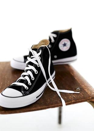 Жіночі кеди високі converse all star black конверс высокие кеды черные1 фото