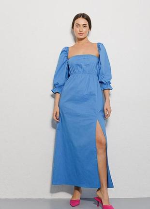 Платье женское летнее макси голубое modna kazka mkar46760-2