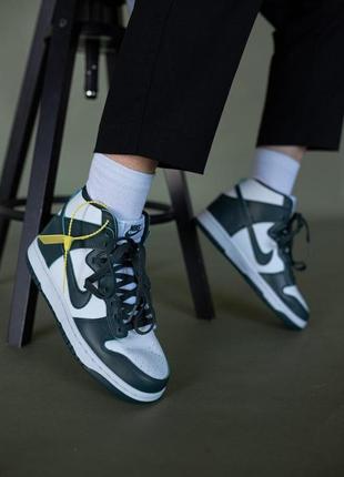 Жіночі кросівки nike dunk high green white знижка sale / smb